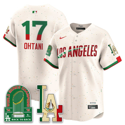 Los Angeles Dodgers Mexico Style Vapor Jersey- Stitched