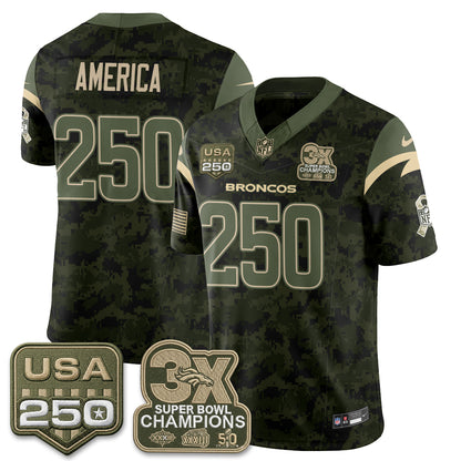 Denver Broncos 2026 Salute to Service Edition Vapor Jersey - Stitched