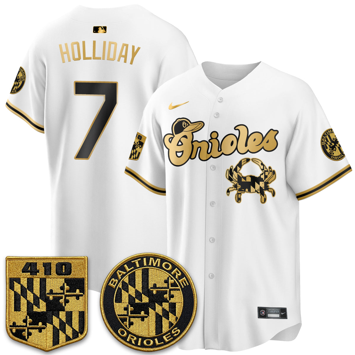 Baltimore Orioles Maryland Flag Vapor Limited Jersey - Stitched