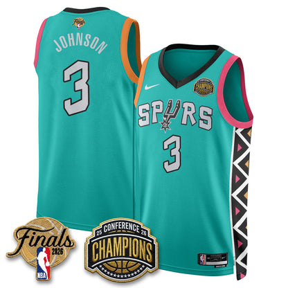 SAS 2026 NBA Western Conference Champions Vapor City Edition Jersey - Stitched