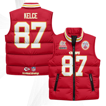 KC 4X Champs Gold Edition Puffer Vest - Printed