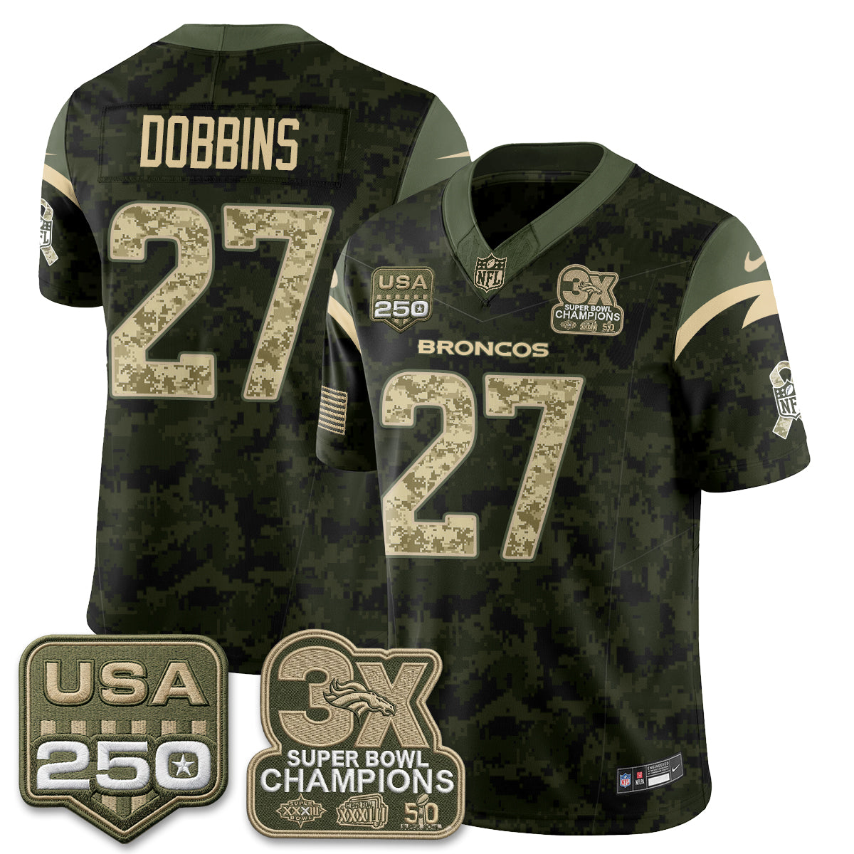 Denver Broncos 2026 Salute to Service Edition Vapor Jersey - Stitched