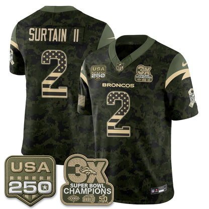 Denver Broncos 2026 Salute to Service Edition Vapor Jersey - Stitched