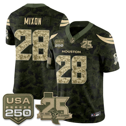 HOU 2026 Salute to Service Edition Vapor Jersey - Stitched