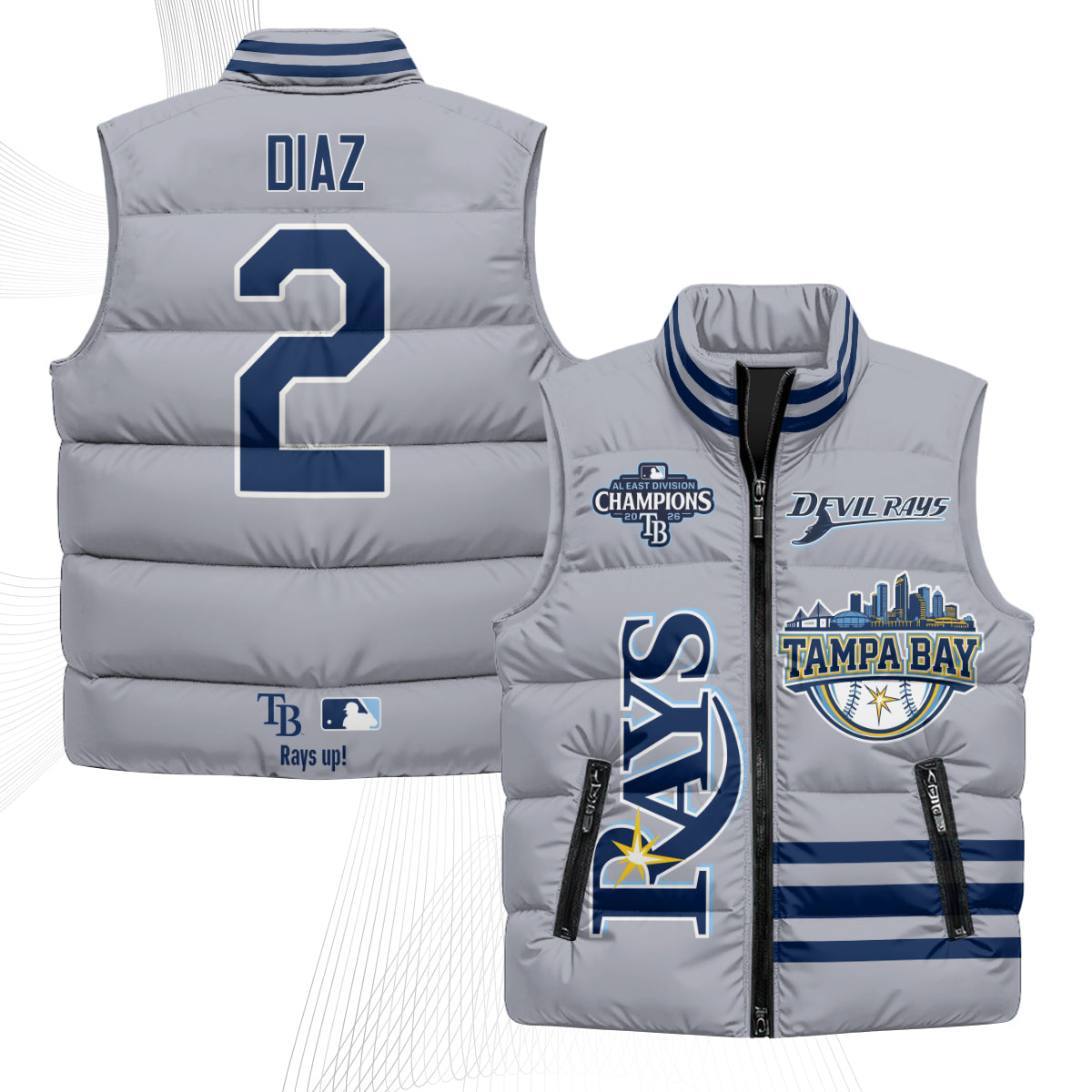 Tampa Bay Rays "Devil Rays" Puffer Vest - Printed