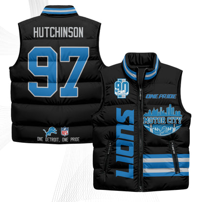 DET Motor City Puffer Vest - Printed