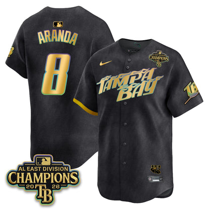 TB 2026 AL East Champs Gold Edition Vapor Jersey - Stitched