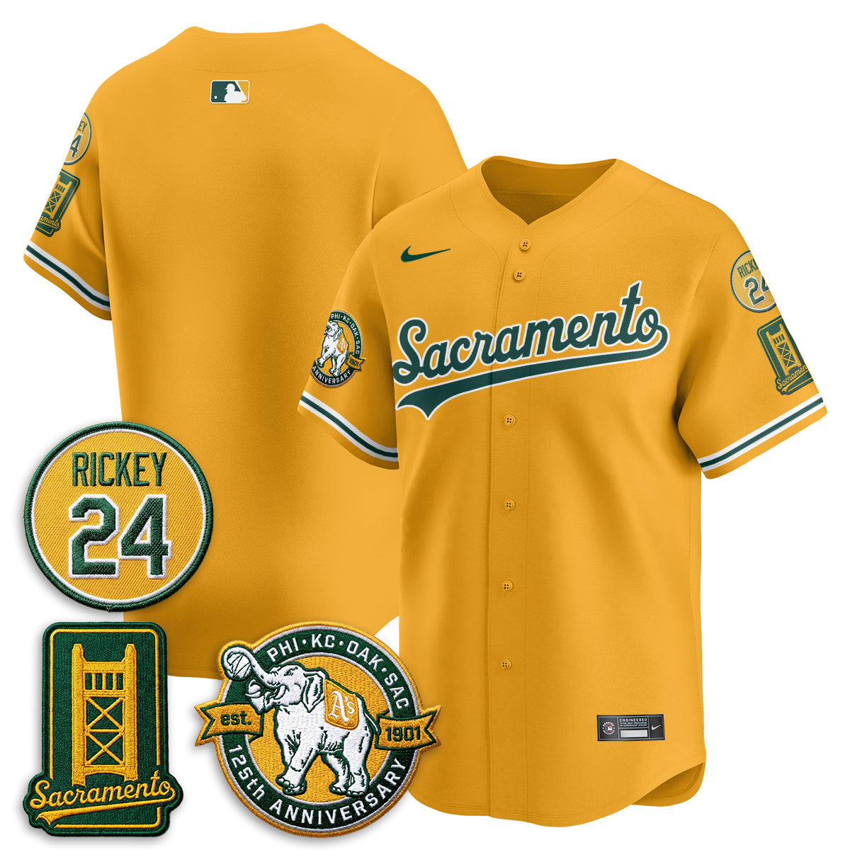 OAK 2026 Alternate Sacramento - Celebrating 125 Years -  Limited Vapor Jersey - All Stitched