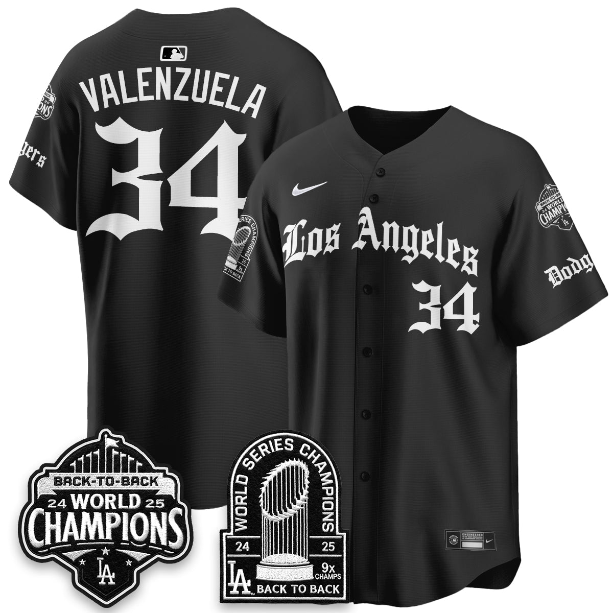 LAD WS Champions Back 2 Back Patch Vapor Premier Limited Gothic Gold Edition Jersey - All Stitched