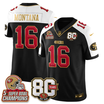 SF 80 Years & 5X Champs Vapor Jersey - Stitched