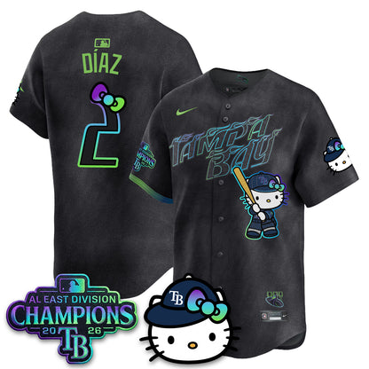 TB x Meow KT 2026 AL East Champs Vapor Jersey - Stitched