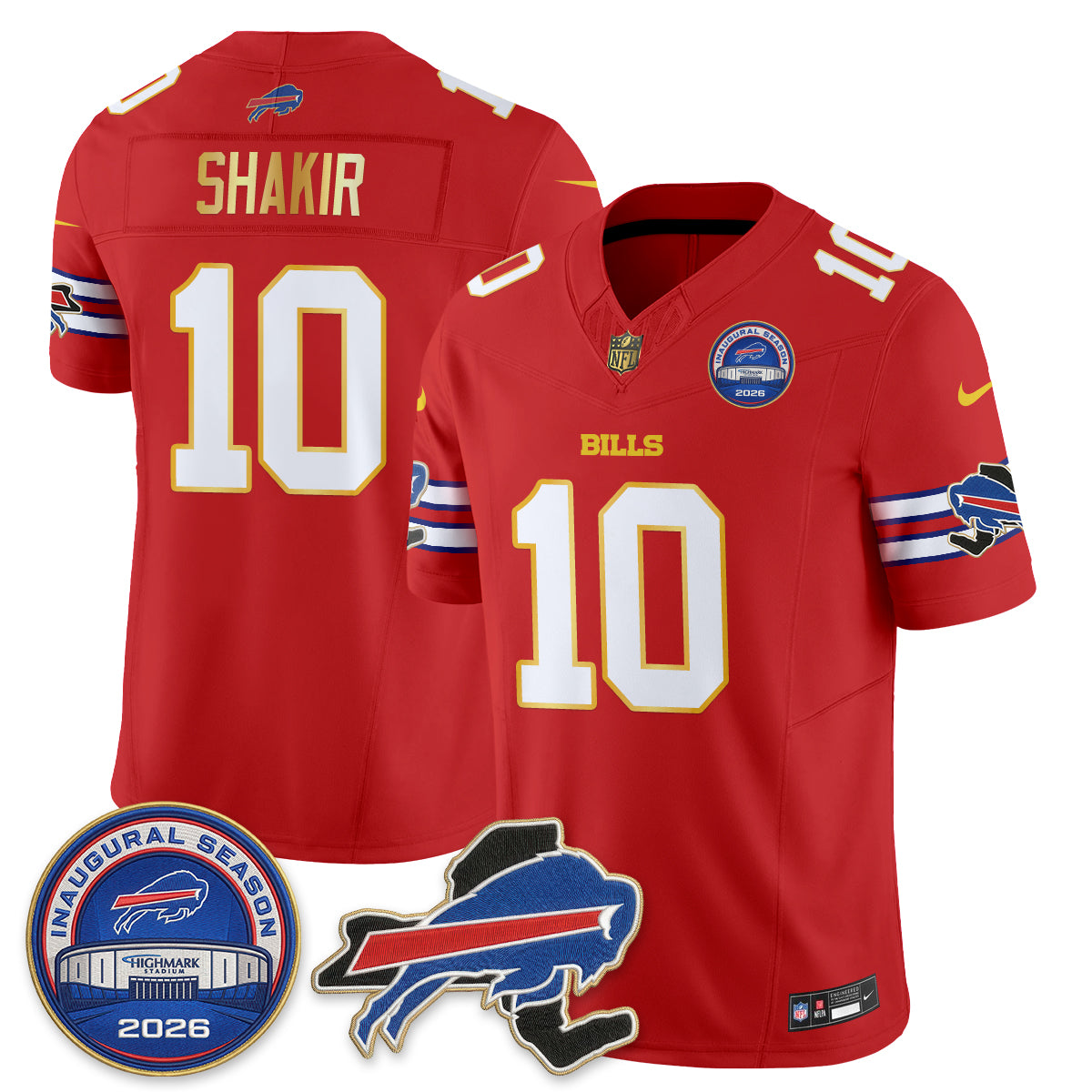 BUF 2026 Royal Gold Trim Edition Vapor Jersey - Stitched