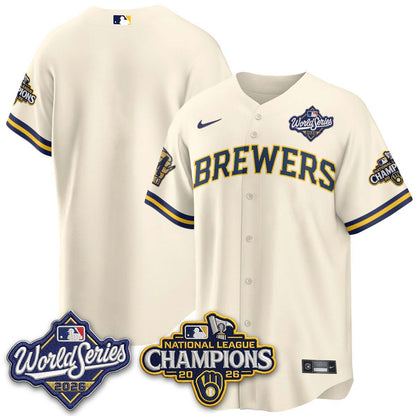 Milwaukee Brewers 2026 NL Champions Vapor Jersey - Stitched