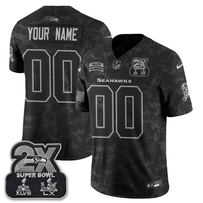SEA 2026 Salute to Service Vapor Custom Jersey - Stitched