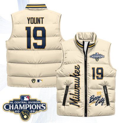 Milwaukee Brewers "Brew City" Puffer Vest V2 - Printed