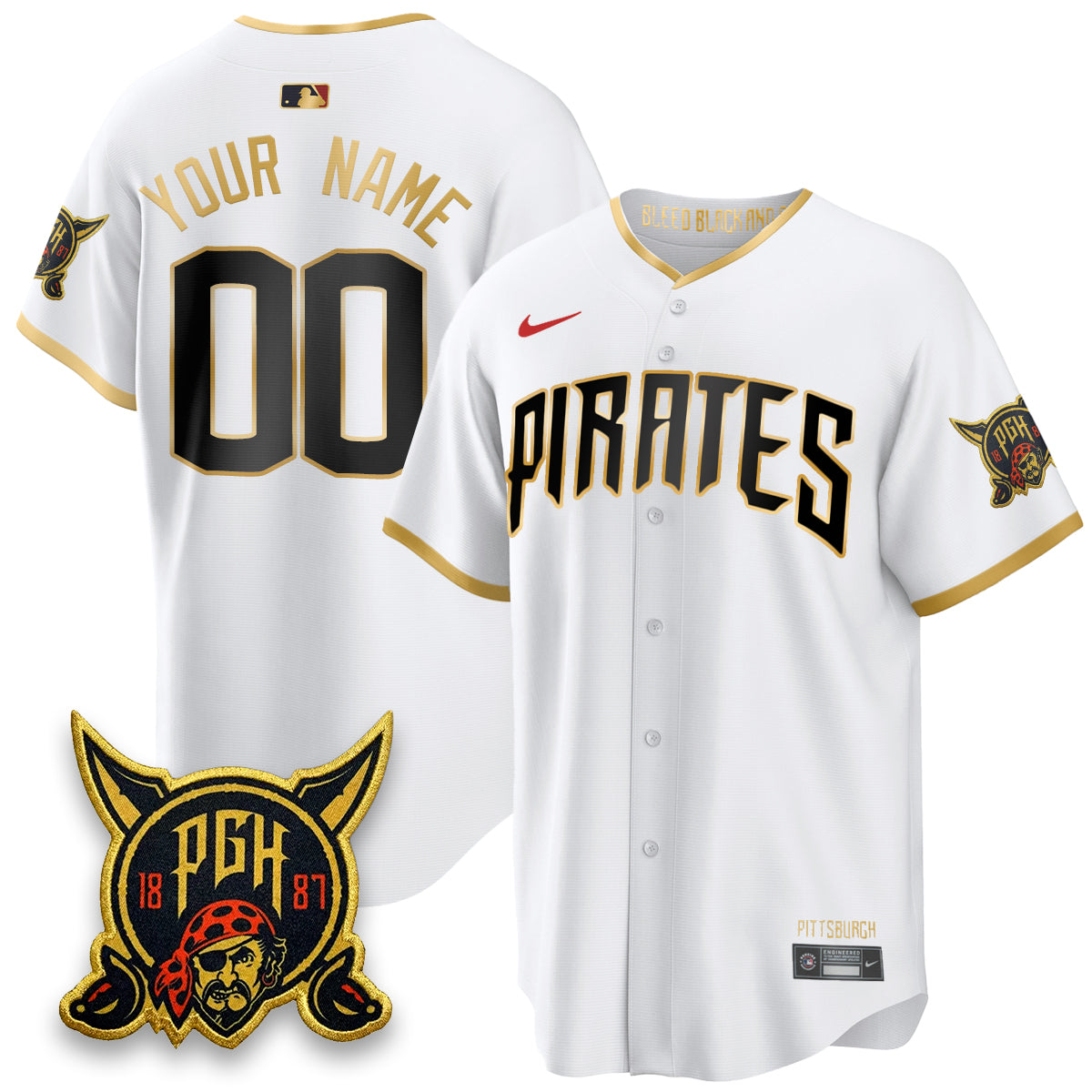 Custom PIT 2026 City Connect Vapor Limited Jersey - All Stitched