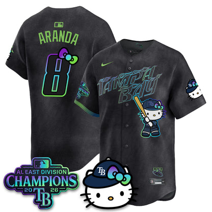 TB x Meow KT 2026 AL East Champs Vapor Jersey - Stitched