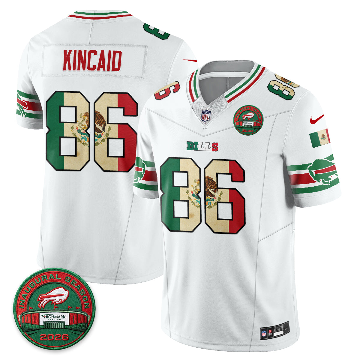 Buffalo Bills Mexico Edition Vapor Jersey - Stitched