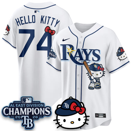 TB x Meow KT 2026 AL East Champs Vapor Jersey - Stitched