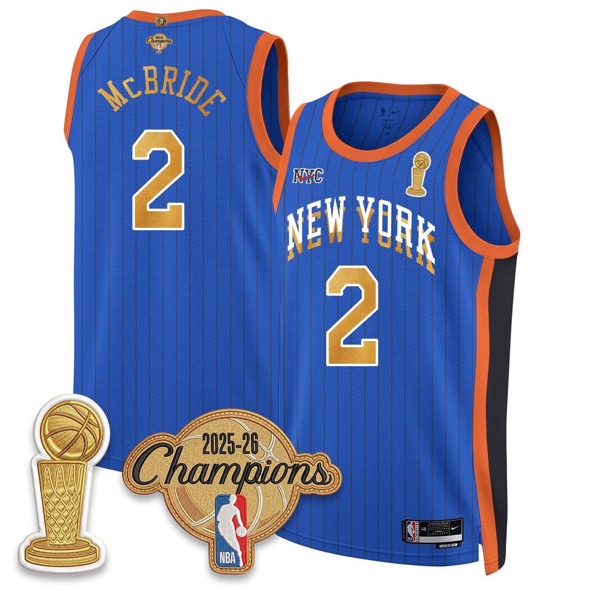 NYK Champions Night Vapor Jersey - Stitched