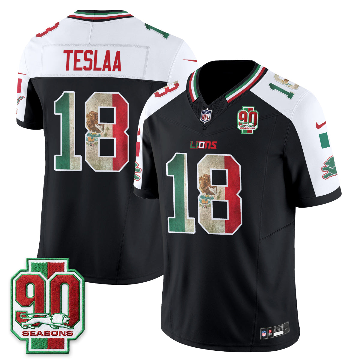 DET Mexico Edition Vapor Jersey - Stitched