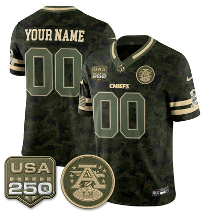 KC 2026 Salute to Service Vapor Custom Jersey - Stitched