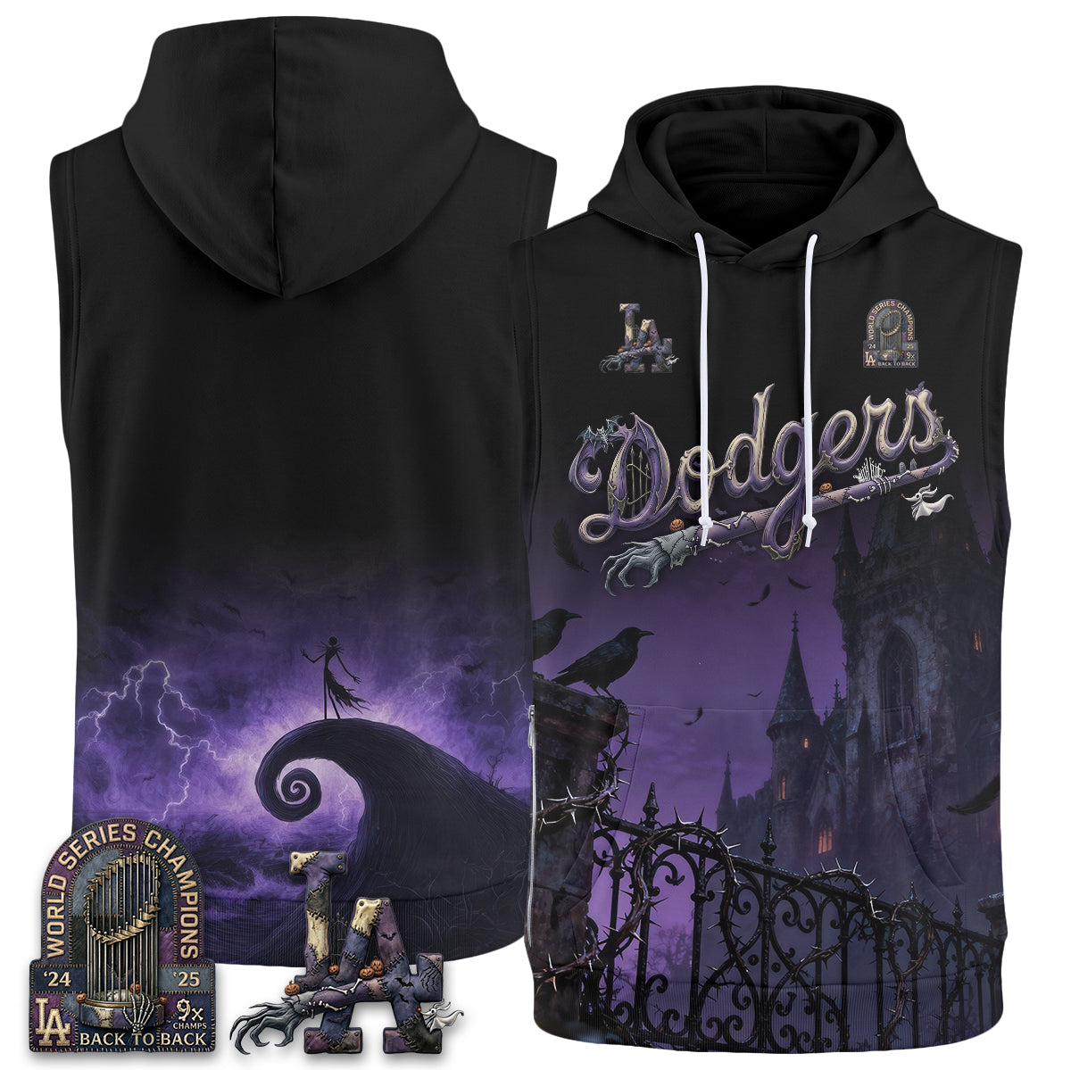 LAD Nightmare Edition Sleeveless Hoodie Tank Top - Printed