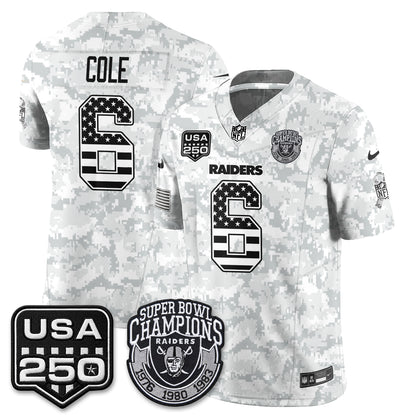 Las Vegas Raiders 2026 Salute to Service Edition Vapor Jersey - Stitched