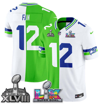SEA Throwback 2 SB Patches Vapor Jersey - Stitched