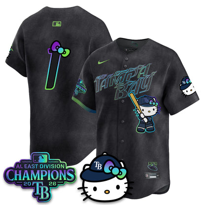 TB x Meow KT 2026 AL East Champs Vapor Jersey - Stitched