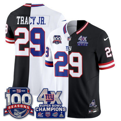 New York Giants 4X SBowl Split Edition Vapor Jersey - Stitched