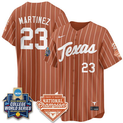 Texas Longhorns Softball 2026 World Series (WCWS) Vapor Premier Limited Jersey - B2B Champs - All Stitched