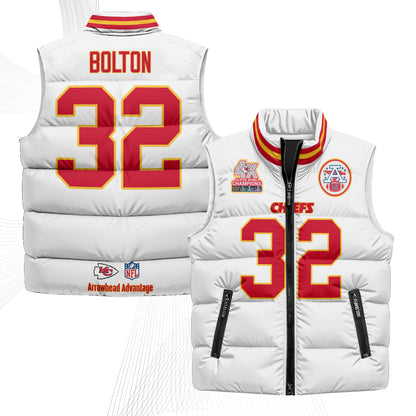 KC 4X Champs Gold Edition Puffer Vest - Printed