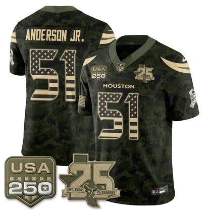 HOU 2026 Salute to Service Edition Vapor Jersey - Stitched