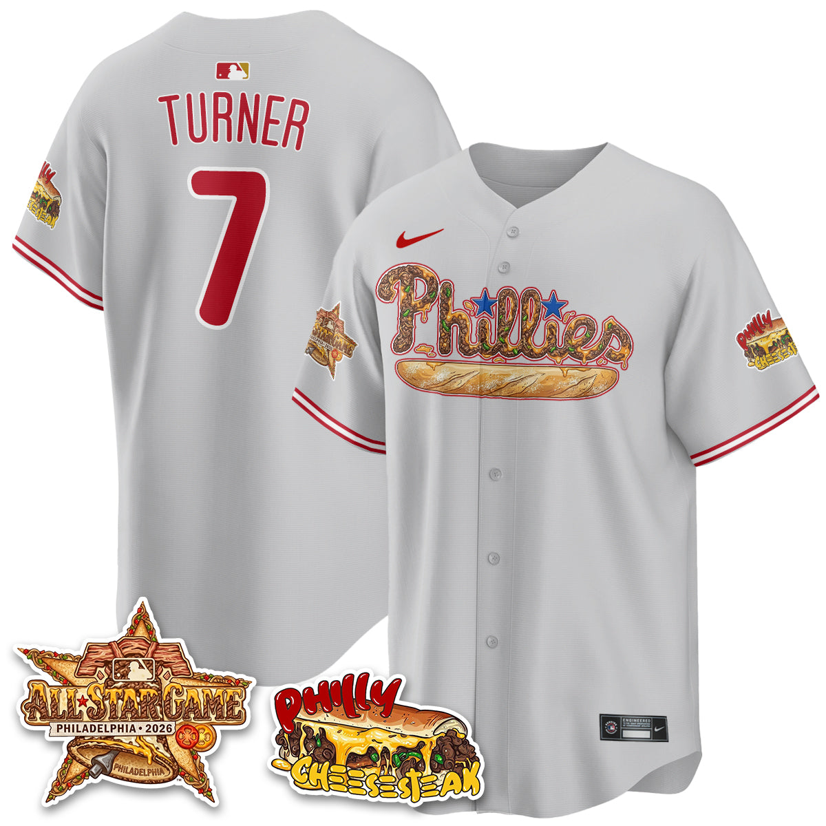 Philadelphia Phillies Cheesesteak Edition Vapor Limited Jersey - Stitched