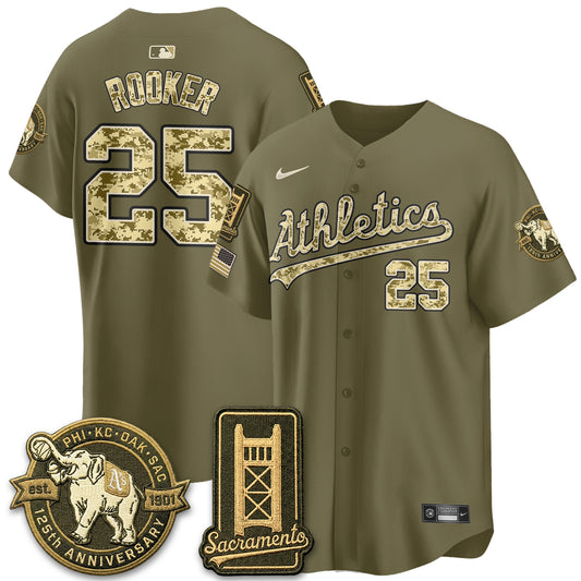 OAK Military Appreciation Game Day Jersey - Stitched