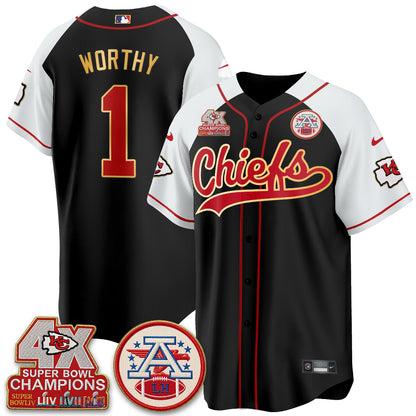 KC 4X Champs Gold Trim Edition Vapor Baseball Jersey - Stitched