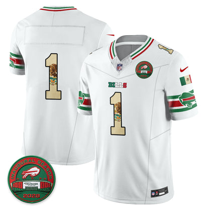 Buffalo Bills Mexico Edition Vapor Jersey - Stitched