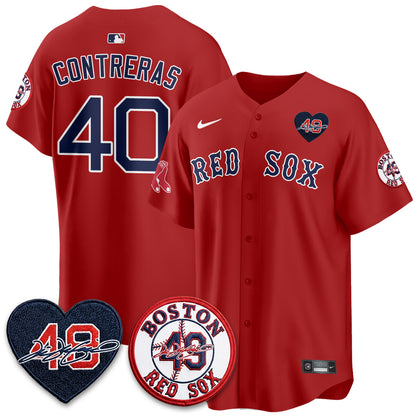 BOS Tim Wakefield Memorial Patch Vaper Premier Limited Jersey - All Stitched