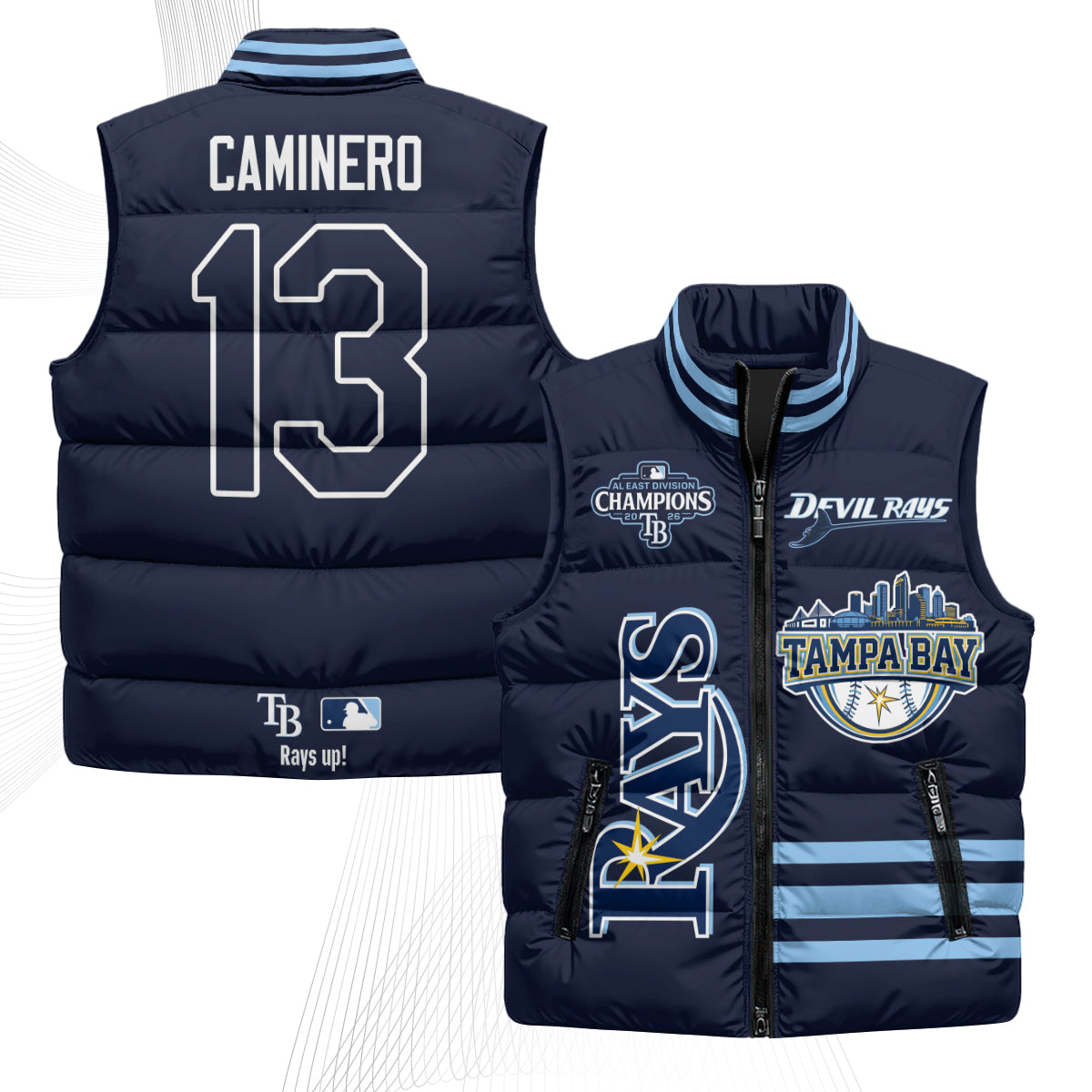 Tampa Bay Rays "Devil Rays" Puffer Vest - Printed