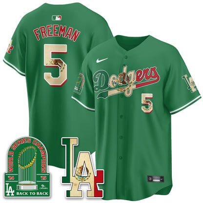 Los Angeles Dodgers Mexico Style Vapor Jersey- Stitched