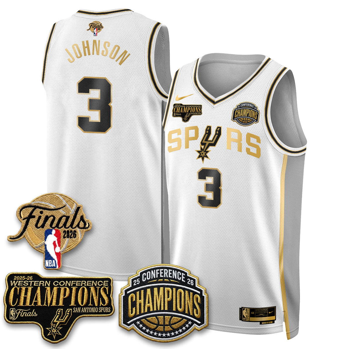 SAS 2026 NBA Western Conference Champions Vapor Special Edition Jersey - Stitched (1)