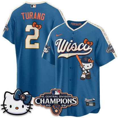 MIL NL Central Champs x Meow KT Vapor Pink Jersey - Stitched