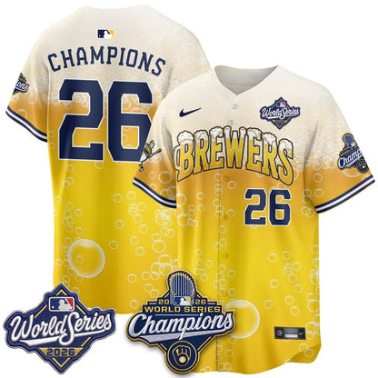 MIL "Pitcher & Pint" 2026 WS Champions Vapor Jersey - Stitched (#32 Tiktok)