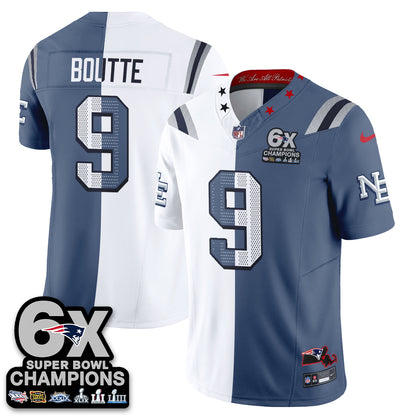 NE 6X Champs Rivalries Split Edition Vapor Jersey - Stitched (V2)