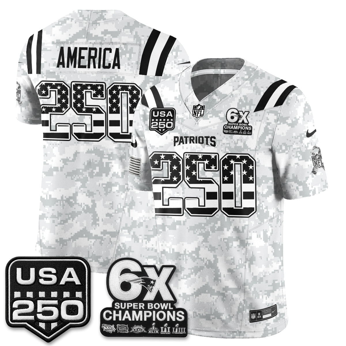 New England Patriots 2026 Salute to Service Edition Vapor Jersey - Stitched