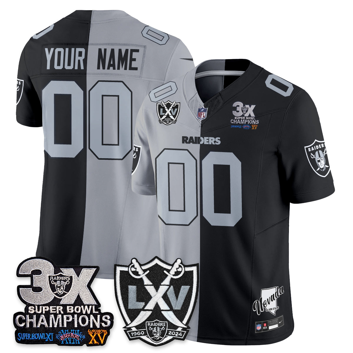 LVR Split Edition Vapor Custom Jersey V2- Stitched