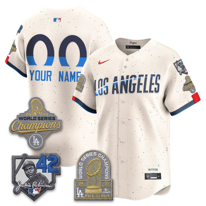 LAD 2026 Jackie Robinson New Era Vapor Custom Limited Jersey - All Stitched
