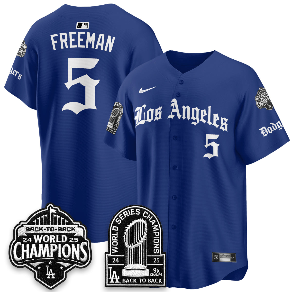 LAD WS Champions Back 2 Back Patch Vapor Premier Limited Gothic Gold Edition Jersey - All Stitched
