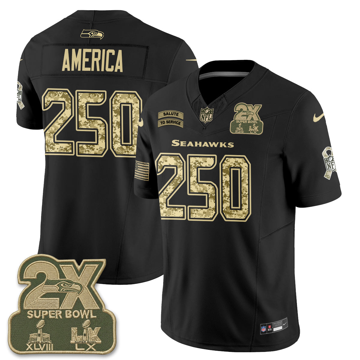 SEA 2026 Salute to Service Vapor Jersey - Stitched